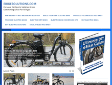 Tablet Screenshot of ebikesolutions.com